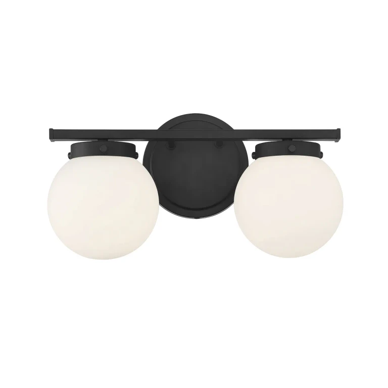 Trade Winds Lighting 2-Light Bathroom Vanity Light In Matte Black - TW100052-MBK