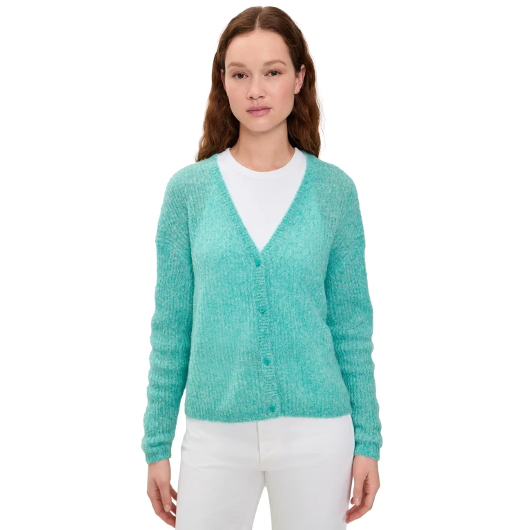 American Vintage Nuggy Cardigan Turquoise Fluo Chine M