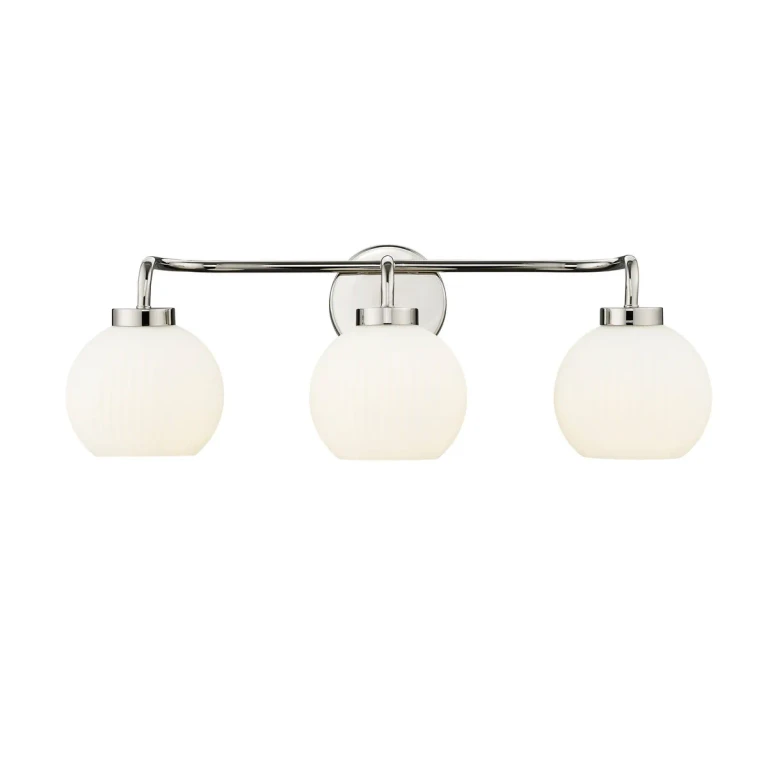 Polished Nickel Bathroom Vanity Light from the Oprah Collection