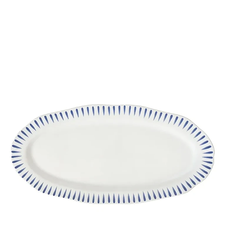Juliska Sitio Stripe 15 Hostess Tray, Delft Blue