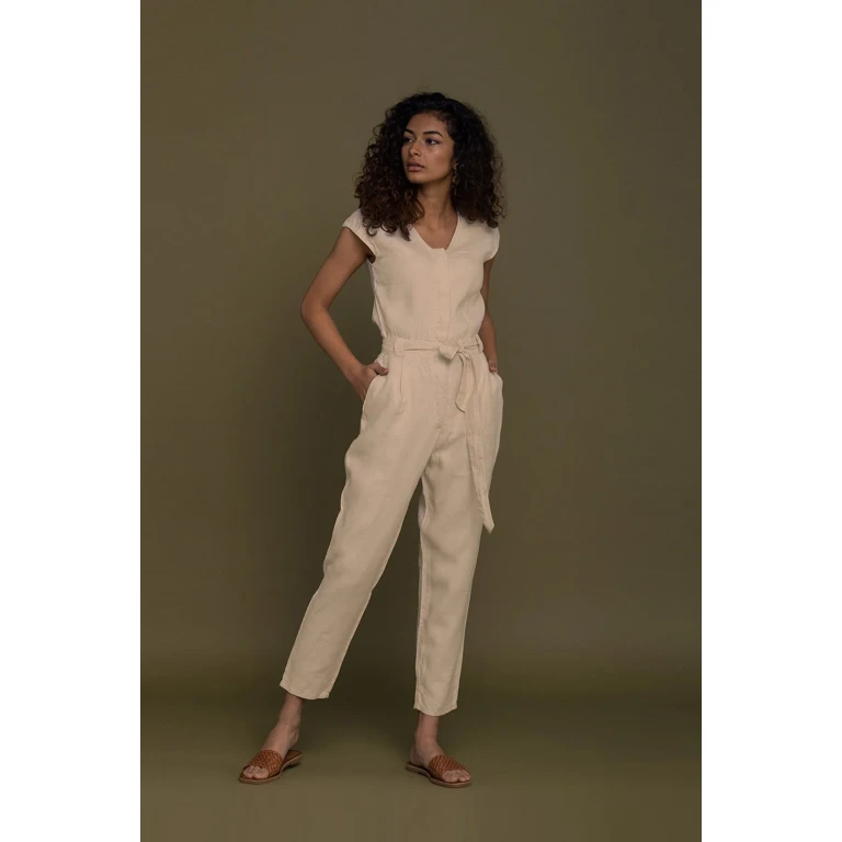 Evening Chai Jumpsuit in Neutral Beige