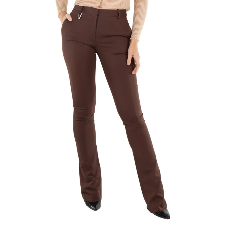 Alyx Dark Brown Straight Leg Formal Tailored Trouser, Brand Size 38 (US Size 4)