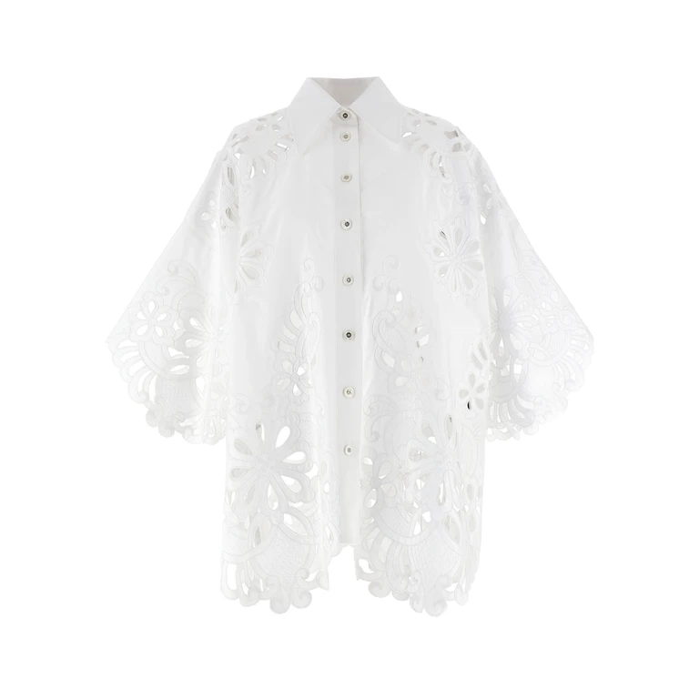 Dolce & Gabbana Cut-out Embroidery Shirt