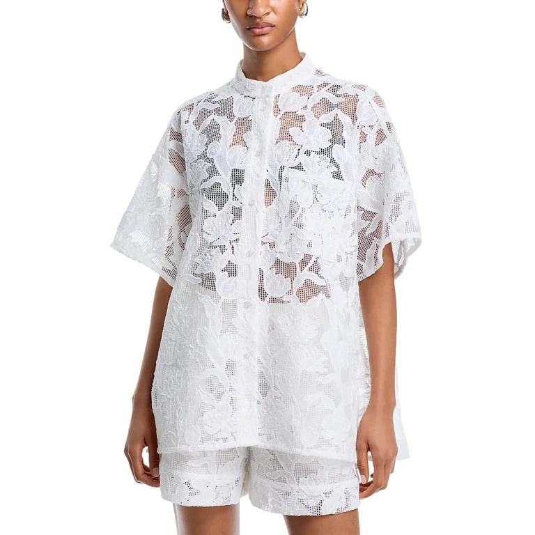 Essentiel Antwerp Oversized Floral Lace Shirt