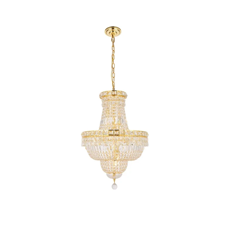 Gold 12 Light Pendant from the Tranquil Collection