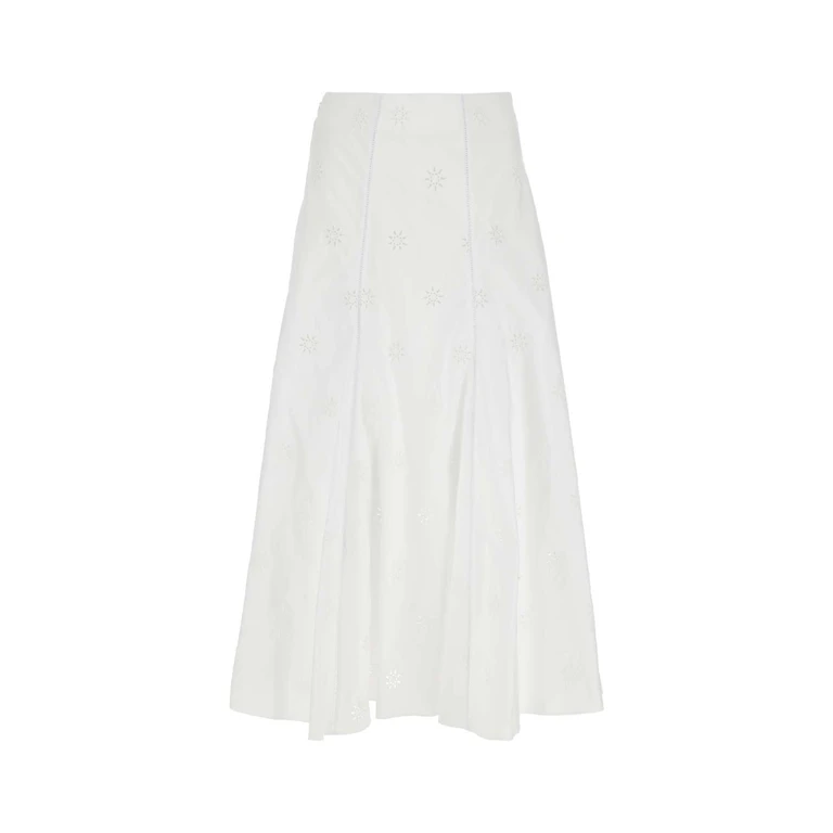 Chloé White Poplin Skirt 101 Gonne - Women