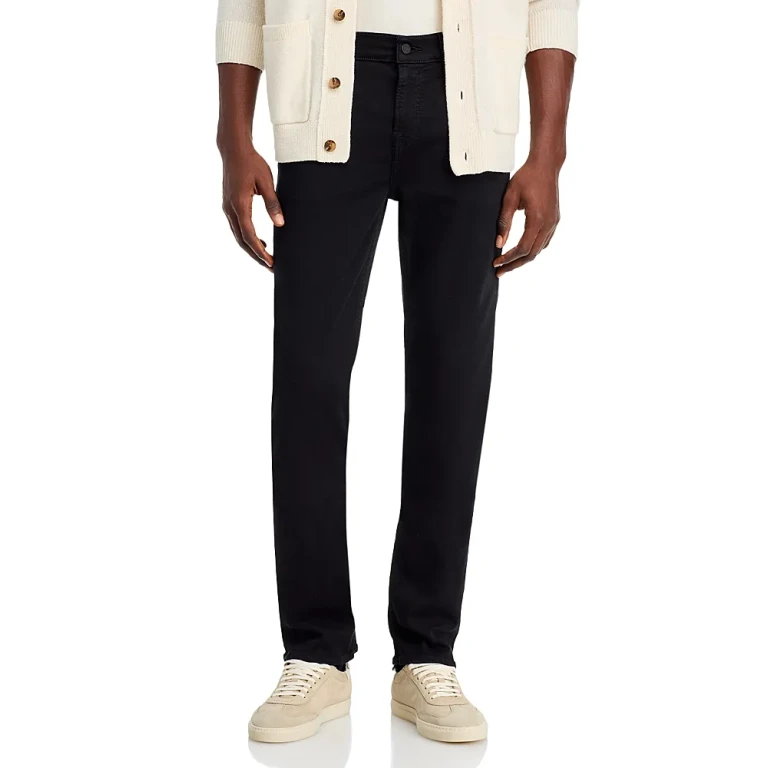 7 For All Mankind Luxe Performance Slimmy Slim Fit Jeans in Black