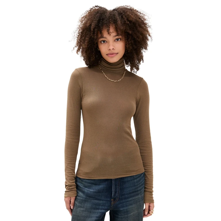 Sold Out NYC The Cashmere Turtleneck in Olive Olive M/L