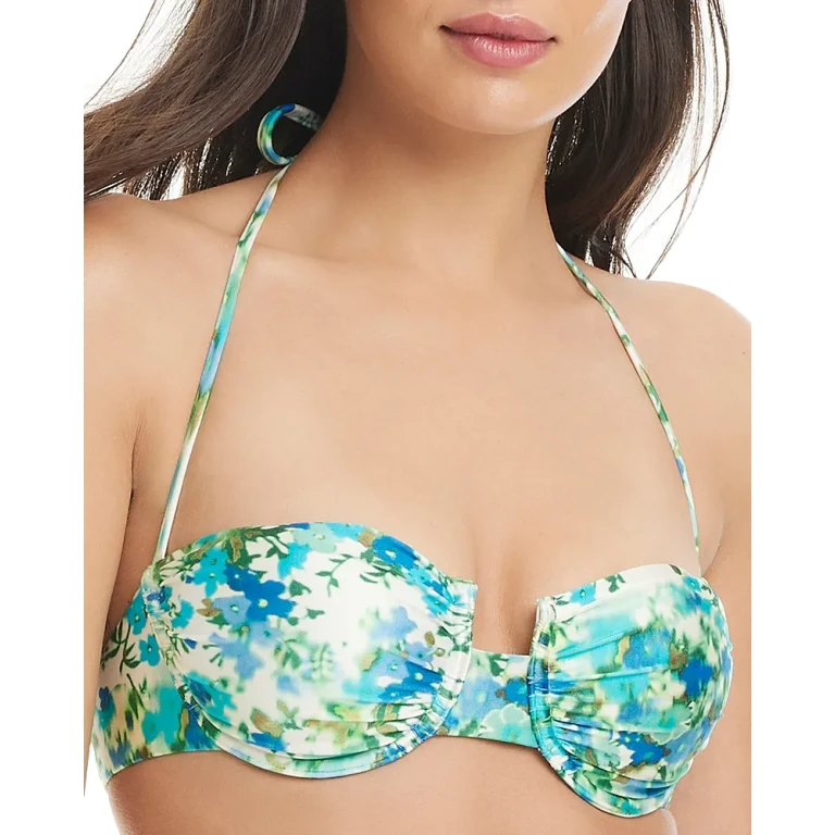Red Carter Shirred Underwire Bikini Top