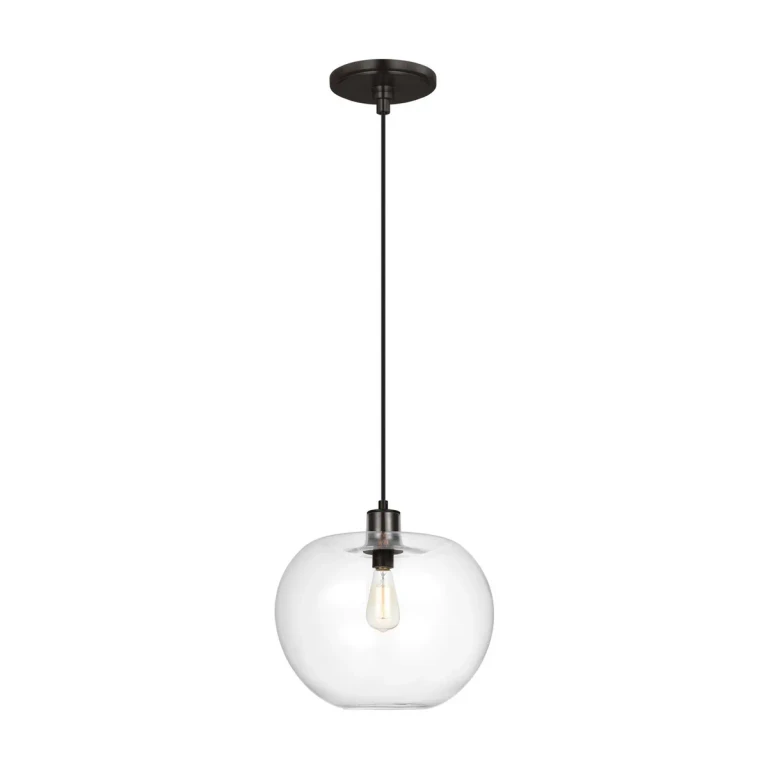 Aged Iron One Light Pendant from the Mela Collection