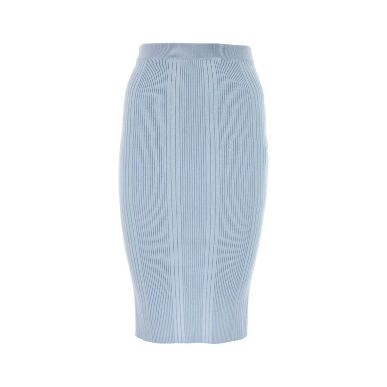 Bottega Veneta Pastel Light-blue Cotton Skirt