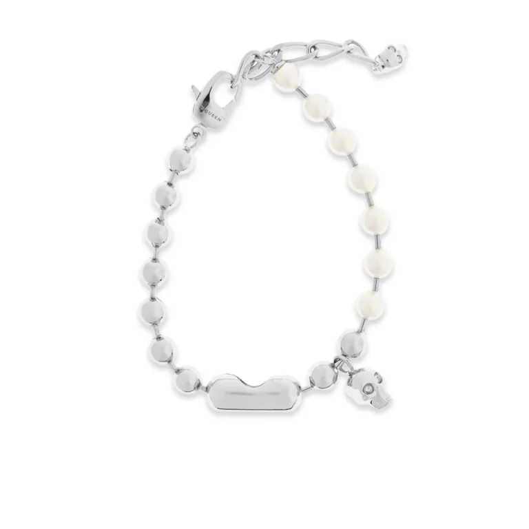 Alexander Mcqueen Skull Pearl Bracelet