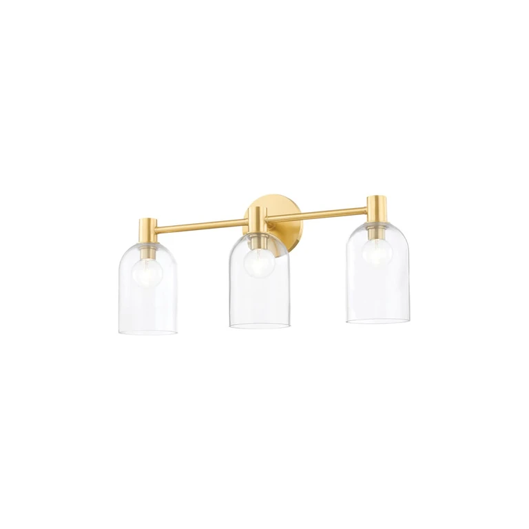 Mitzi Paisley Bathroom Vanity Light in Aged Brass