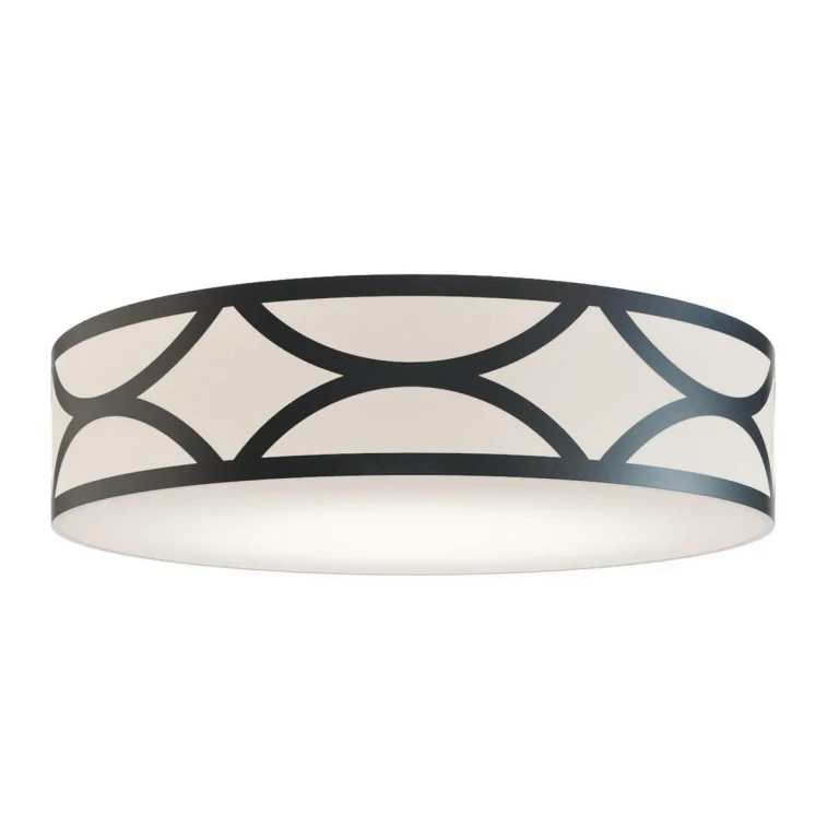 Black Four Light Flush Mount from the Lake Collection