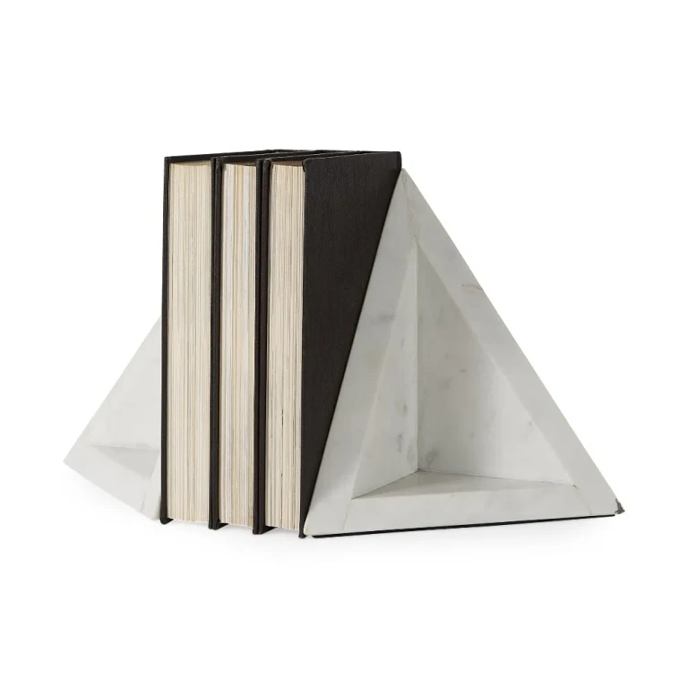 Sophia Marble Triangle Bookends