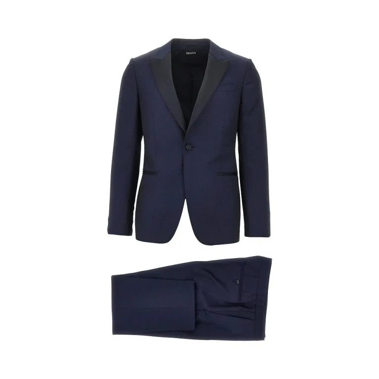 ZEGNA Wool and mohair evening tailored suit Man 46