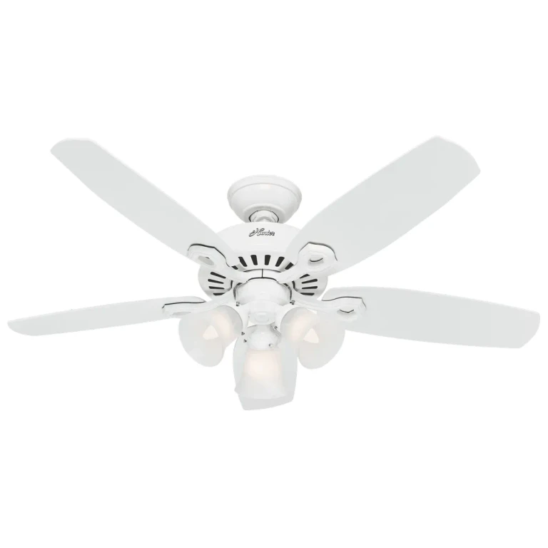 Hunter Builder 3-Light 42" Indoor Ceiling Fan in Snow White