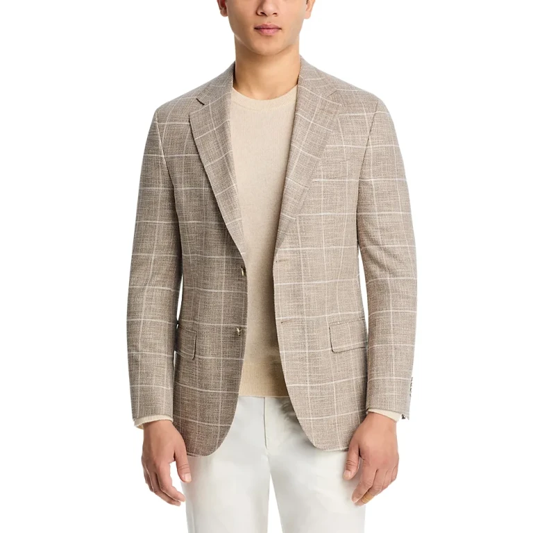 Peter Millar Hyperlight Windowpane Regular Fit Soft Jacket
