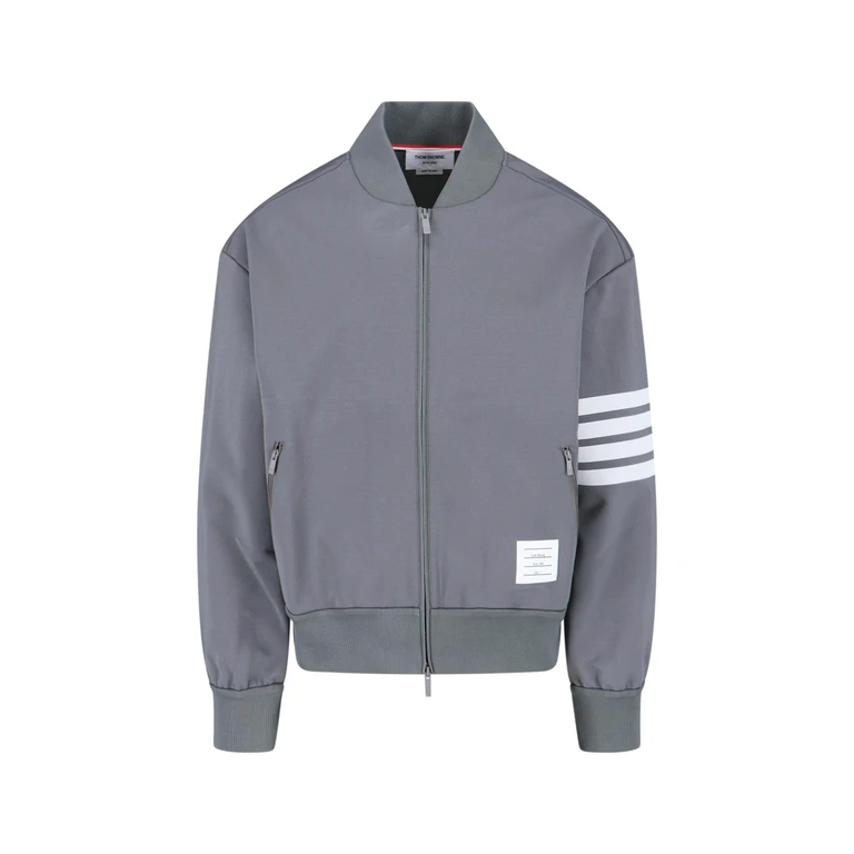 Thom Browne Jackets Grey Viscosa - Men