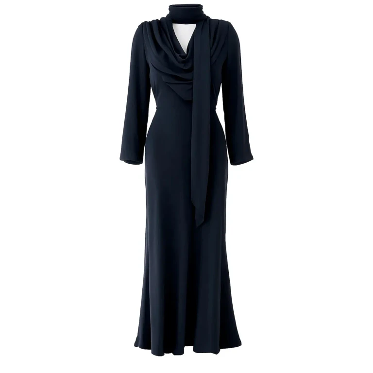 Rotate by Birger Christensen Long Draped Dress