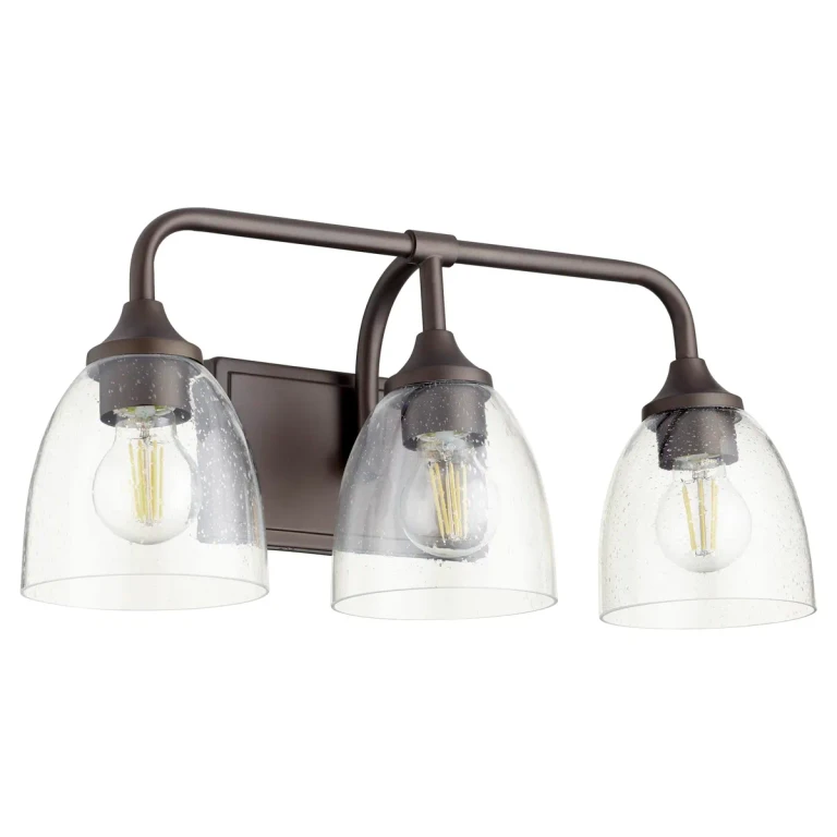 Quorum Enclave 3-Light 9" Bathroom Vanity Light in Oiled Bronze with