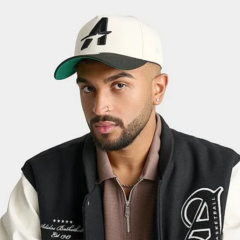 New Era Houston Astros MLB City Connect 9FORTY A-Frame Snapback Hat in Chrome/Black
