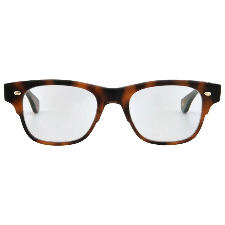 Garrett Leight RODRIGUEZ Demo Rectangular Eyeglasses 1124 SPBRNSH 48