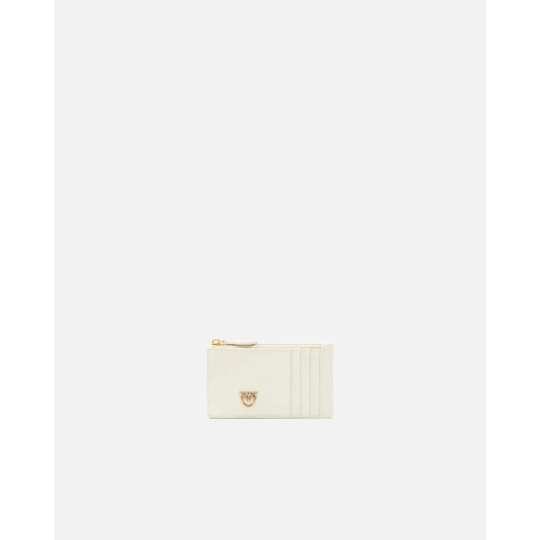 Pinko - Porte-cartes zippé à motif en chevrons