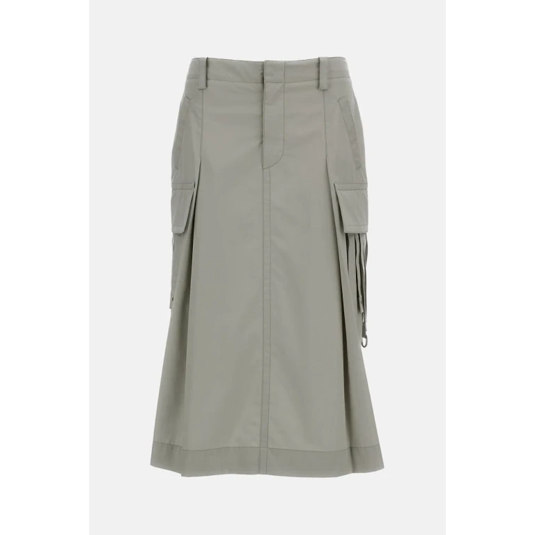 Midi Cotton Cargo Skirt with Side Pockets (SS26SK02TT0069I003)