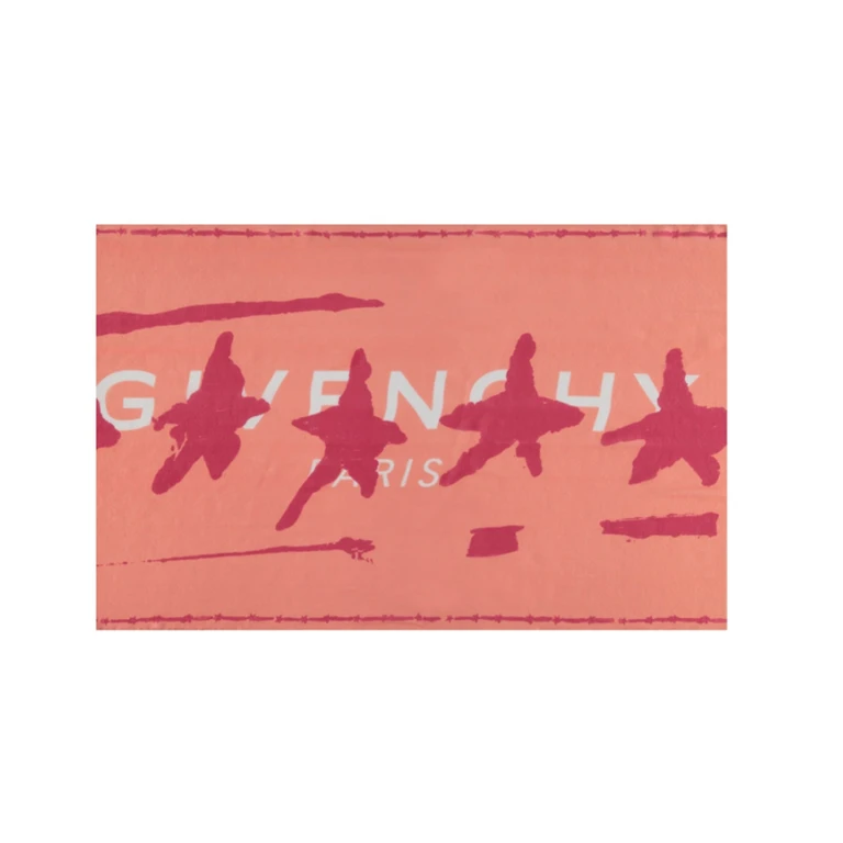 Givenchy Logo Silk Scarf Orange - Men