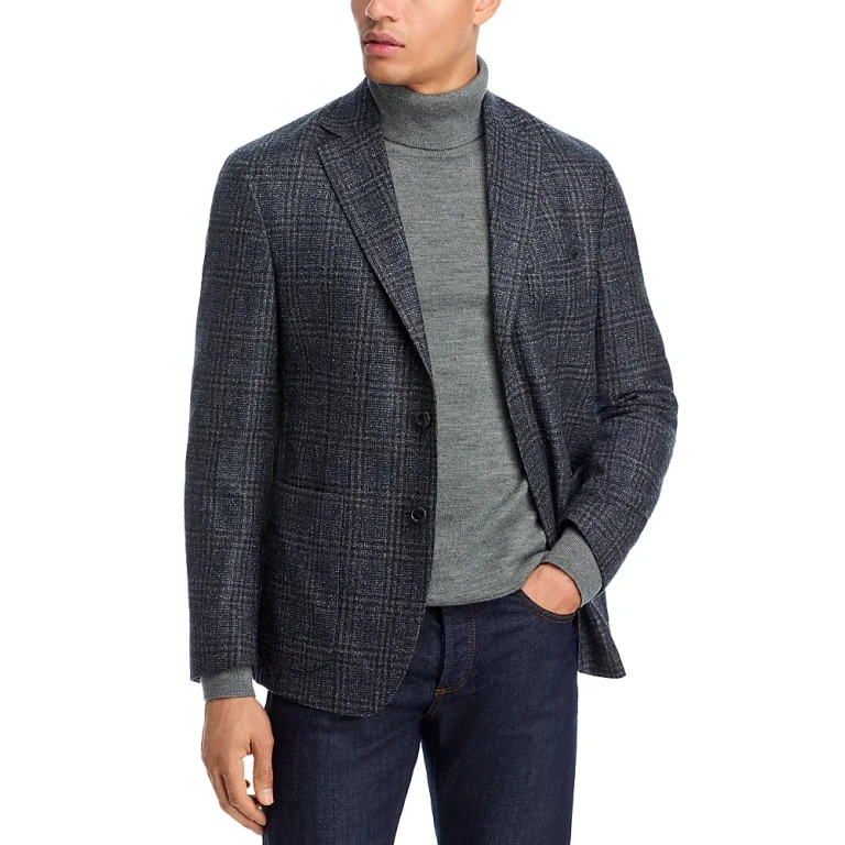 Boucle Plaid Unstructured Regular Fit Sport Coat - Exclusive
