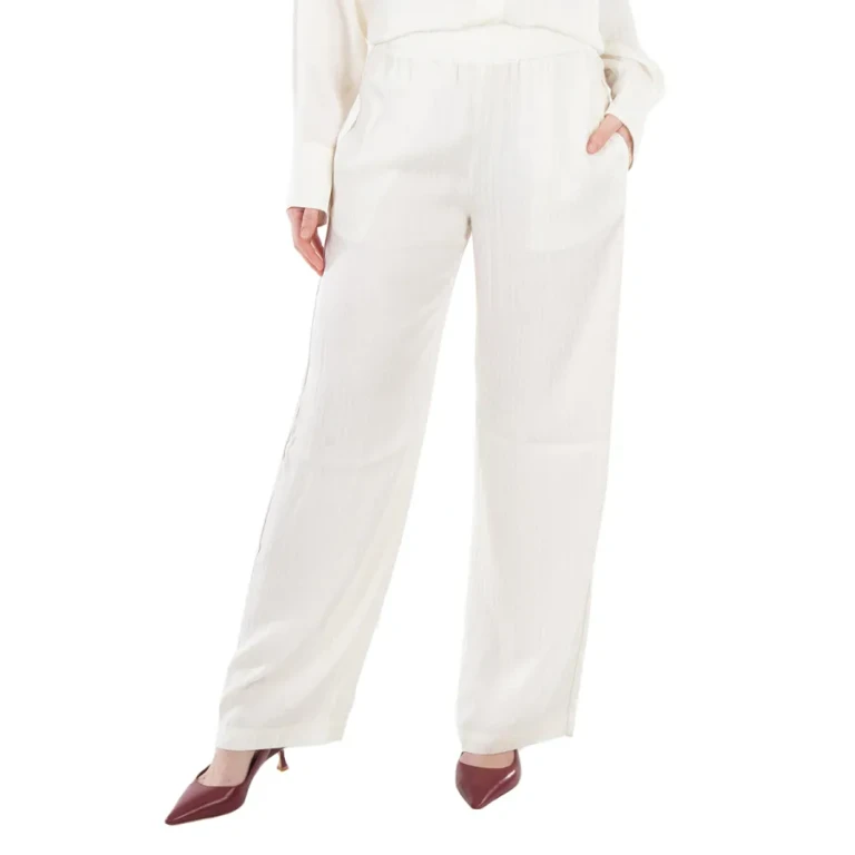 Victoria Beckham Monogram-Jacquard Wide-Leg Trousers