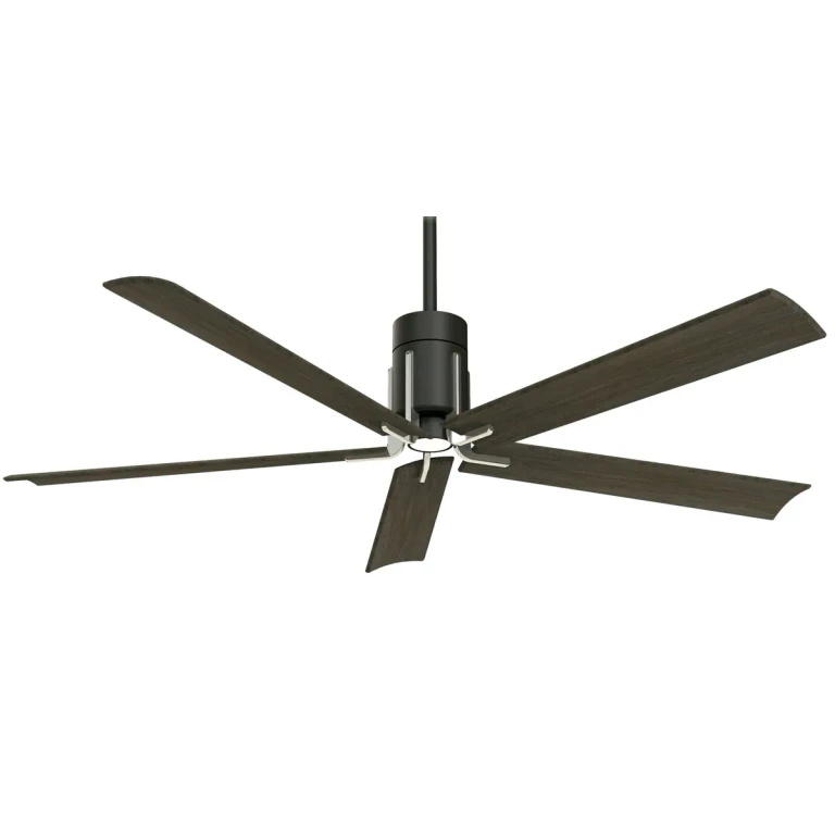 Matte Black Brushed Nickel 60"Ceiling Fan from the Clean Collection