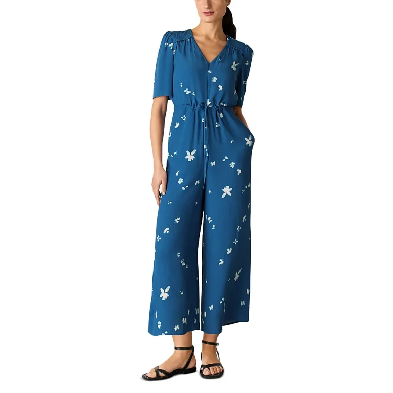 Whistles Sun Bleached Floral Jumpsuit