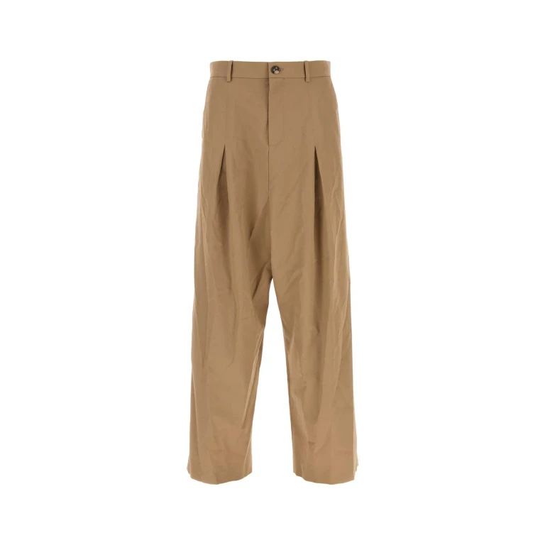 Loewe Camel Cotton Wide-leg Pant