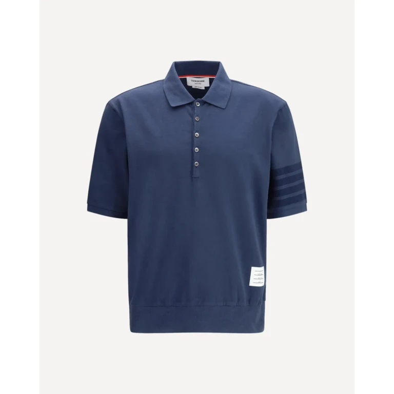 THOM BROWNE Cotton Polo Shirt Male 3