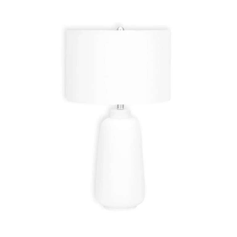 26" Cream White Ceramic Table Lamp