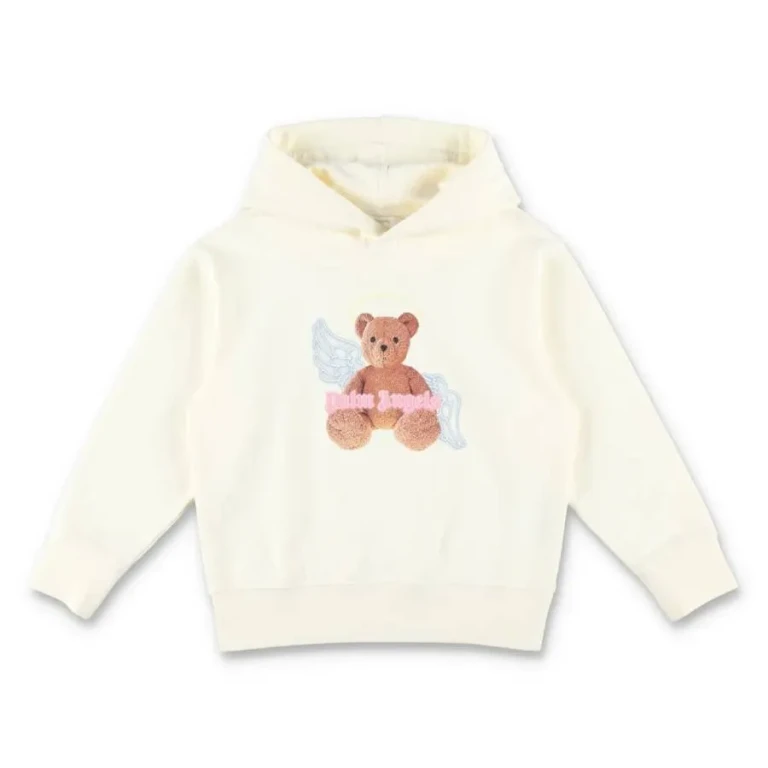 Palm Angels Kids Bear Angel Cotton Hoodie