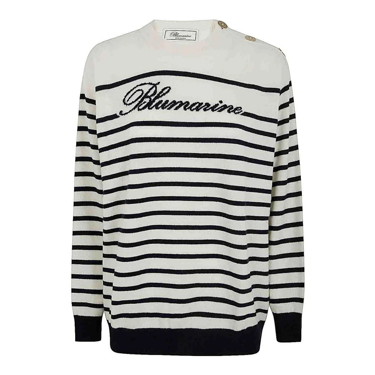 Blumarine Pull Col Rond - Blanc
