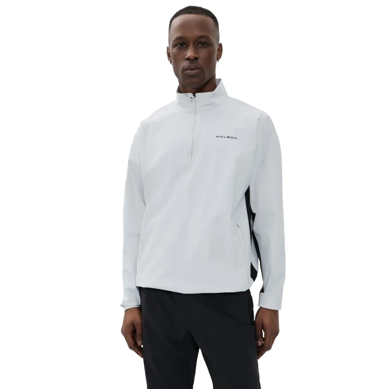 Malbon Performance Quarter Zip Shell Pullover Black L