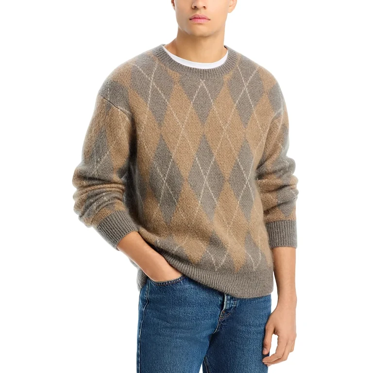 Frame Argyle Crewneck Sweater