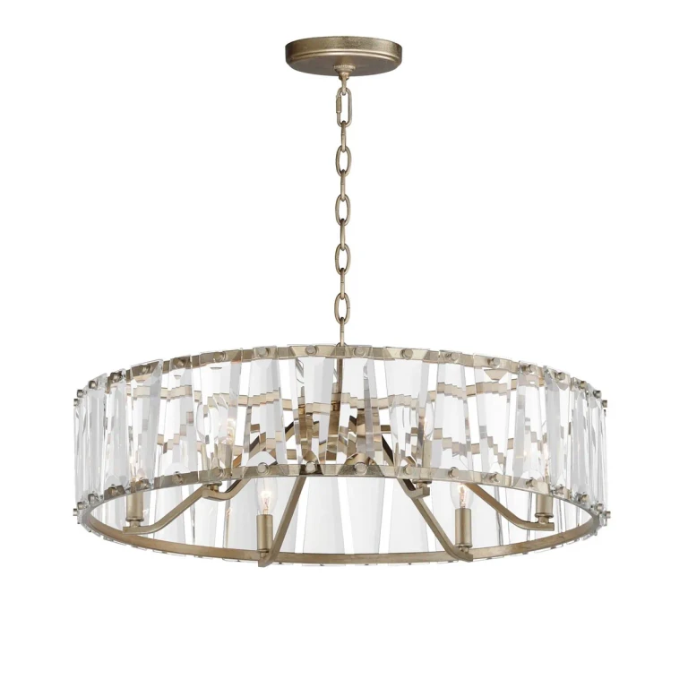 Golden Silver Six Light Chandelier from the Odeon Collection