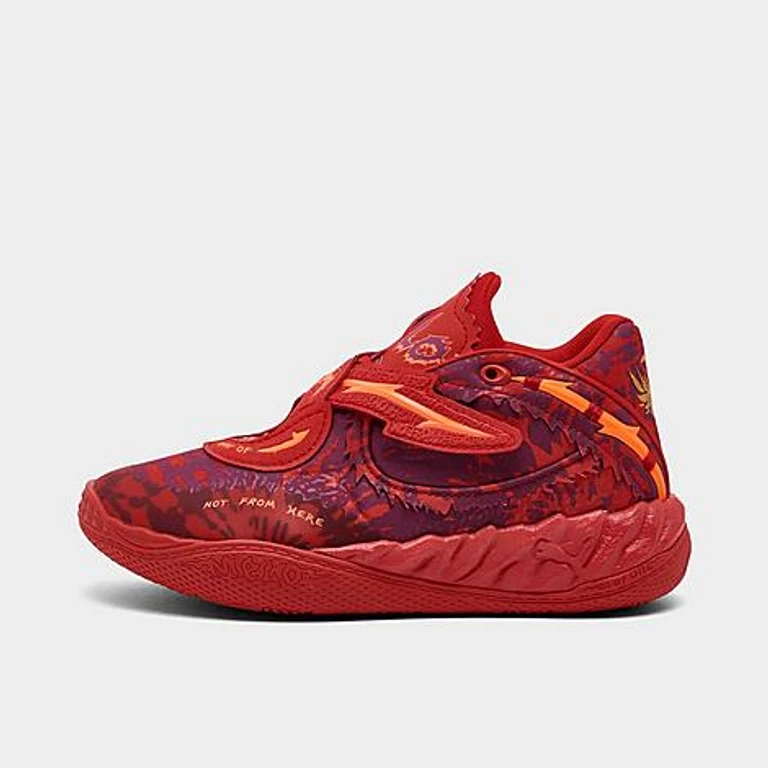 Big Kids Puma LaMelo Ball MB.05 Basketball Shoes in Red/Magenta Gleam/Fluro Orange Size: 4.0