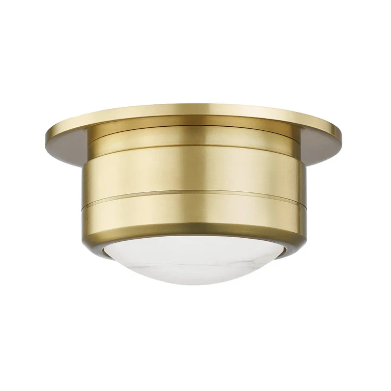 Aged Brass LED Flush Mount from the Greenport Collection