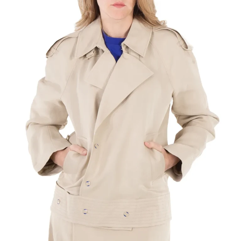 Burberry Double-Breasted Canvas Trench Jacket