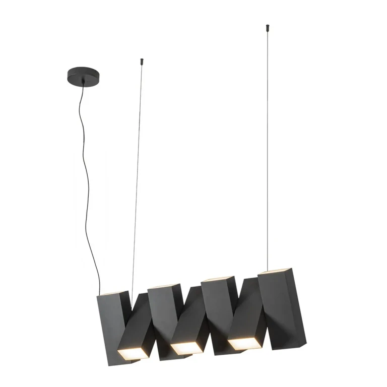 Black LED Linear Pendant from the Domino Collection