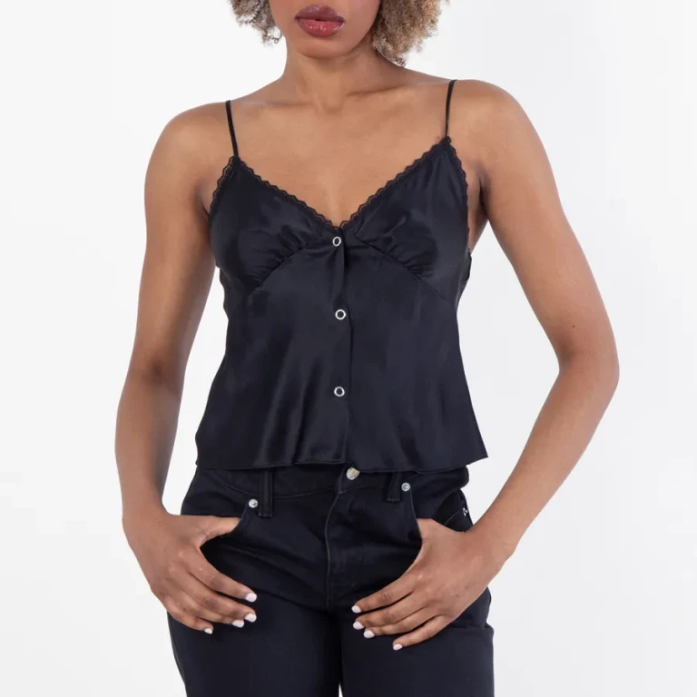 Alexander Wang Snap Front Lace Tank Top