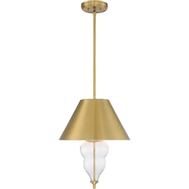 Satin Brass Three Light Pendant from the Pendant Collection