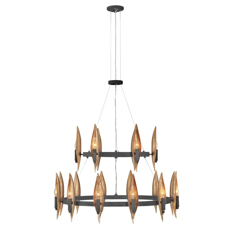 Fredrick Ramond Willow Chandelier In Carbon Black