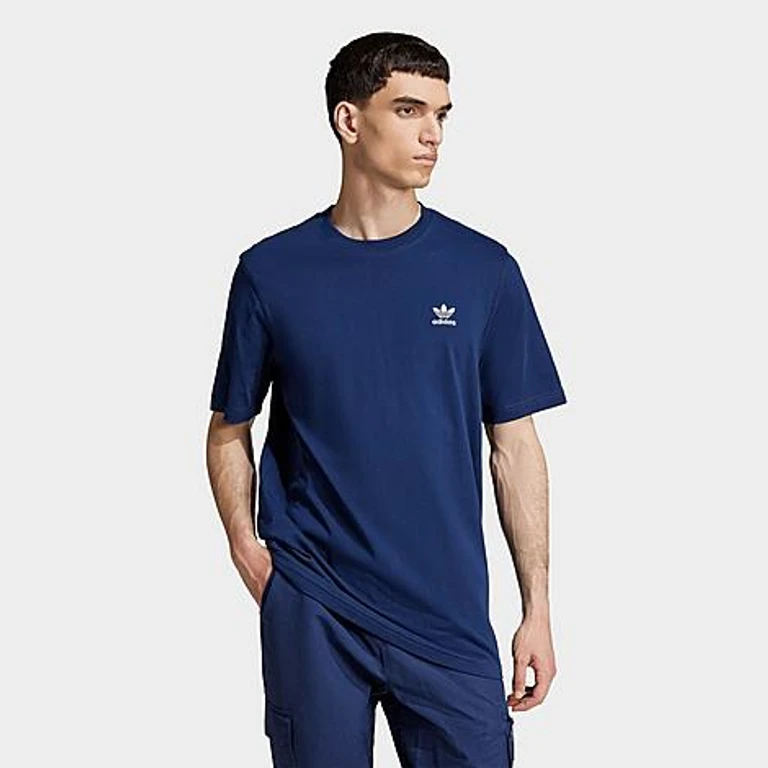 adidas Men's Originals Trefoil Essentials T-Shirt in Night Indigo Size: XS